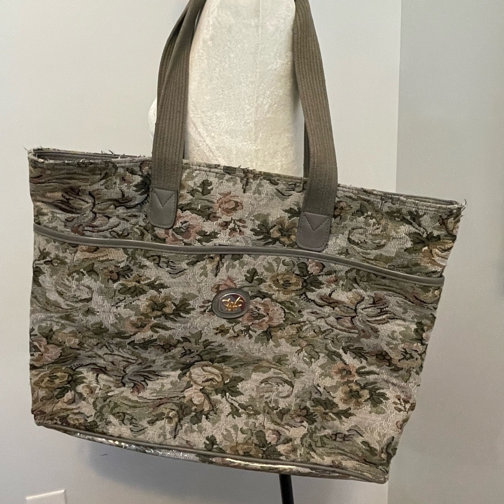 Diane Von Furstenberg Weekend Bag.  Floral tapestry. Good used condition.